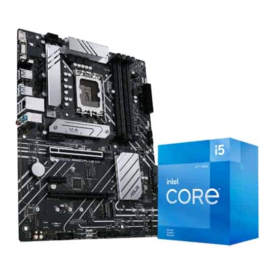 ASUS PRIME B660-PLUS D4 + Intel Core i5 12400F CPU Bundle